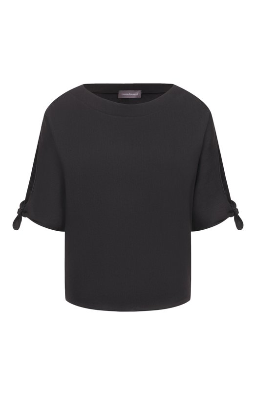 Футболка изо льна и вискозы Lorena Antoniazzi E2626TS52A/3347 Чёрный E2626TS52A/3347