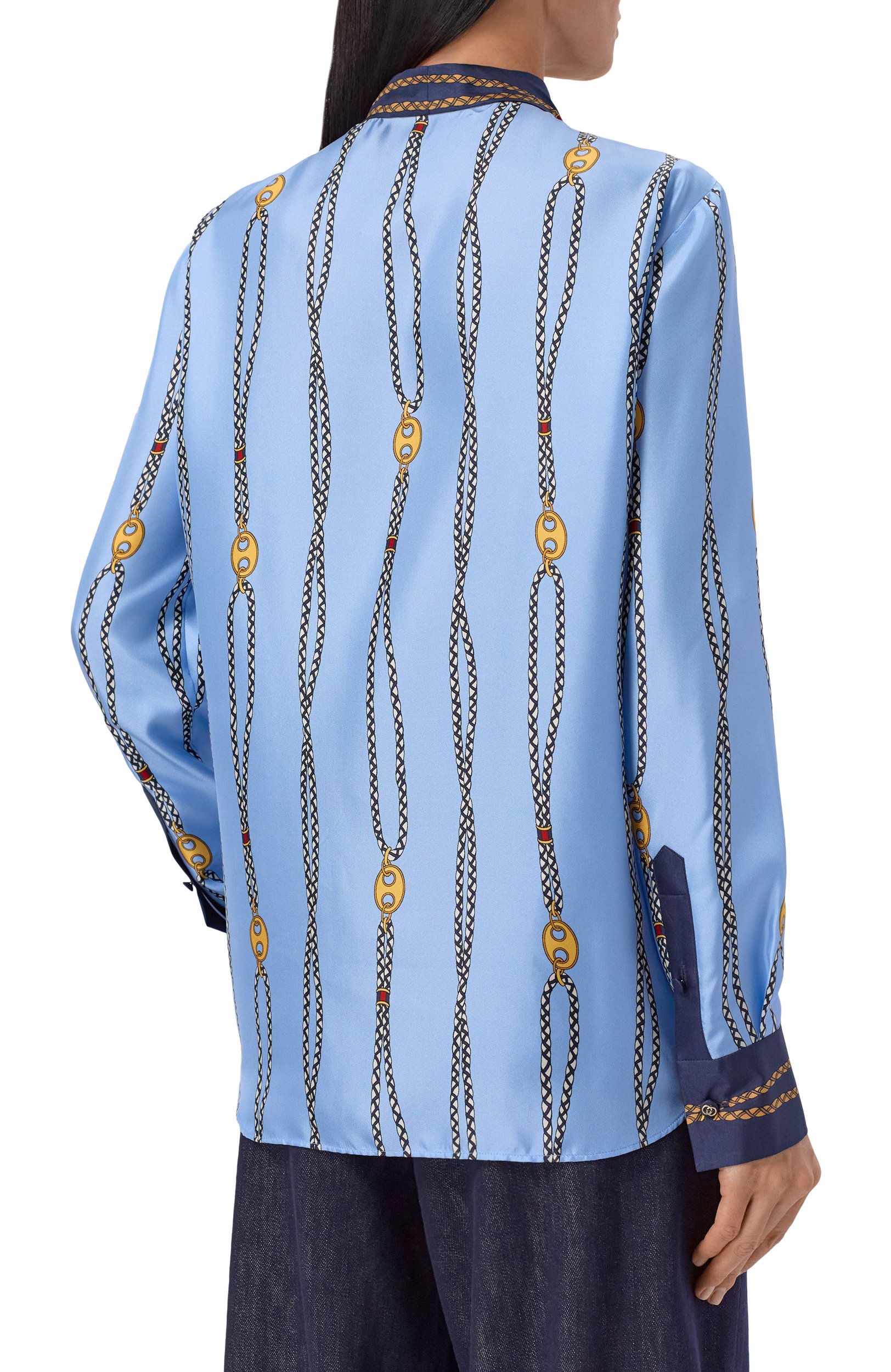 Шелковая блузка GUCCI, арт. 856109/ZAUK5, фото 4