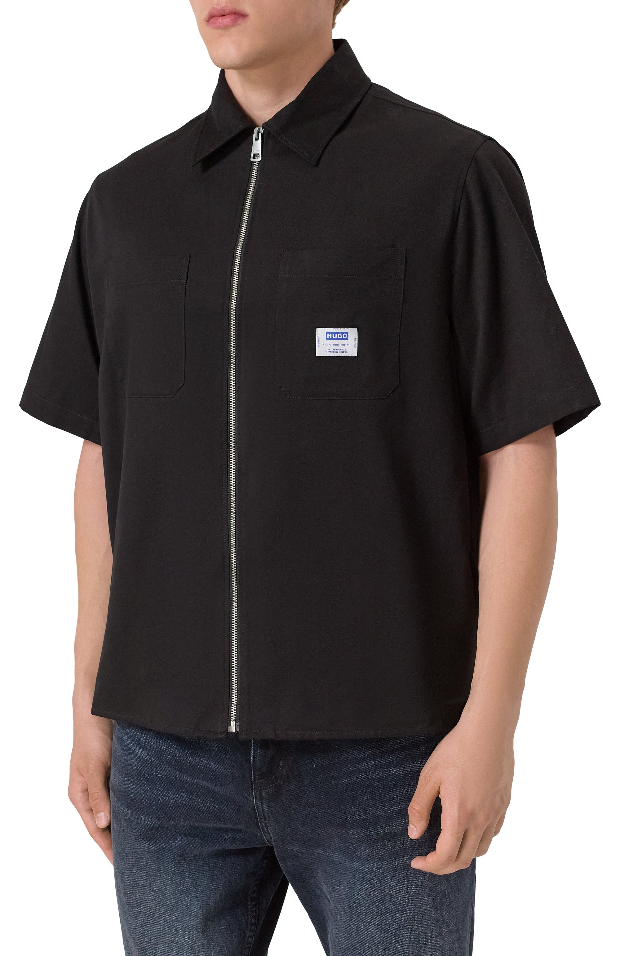 Хлопковая рубашка HUGO BLUE, арт. 50545166, фото 3