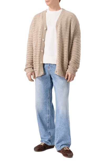 Замшевые кеды MOSCHINO темно-коричневого цвета по цене 57750 руб., арт. MB15021G00/GFC, фото 2 Замшевые кеды MOSCHINO, арт. MB15021G00/GFC, фото 2