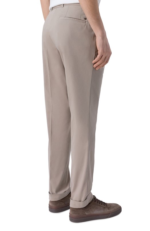 Хлопковые брюки BOSS 50555035 Бежевый  50555035 Фото 4