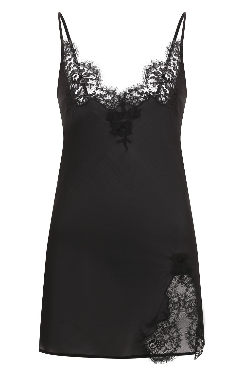 Сорочка из шелка и хлопка I.D. SARRIERI черного цвета по цене 96160 руб., арт. J3920, фото 1 Сорочка из шелка и хлопка I.D. SARRIERI, арт. J3920, фото 1