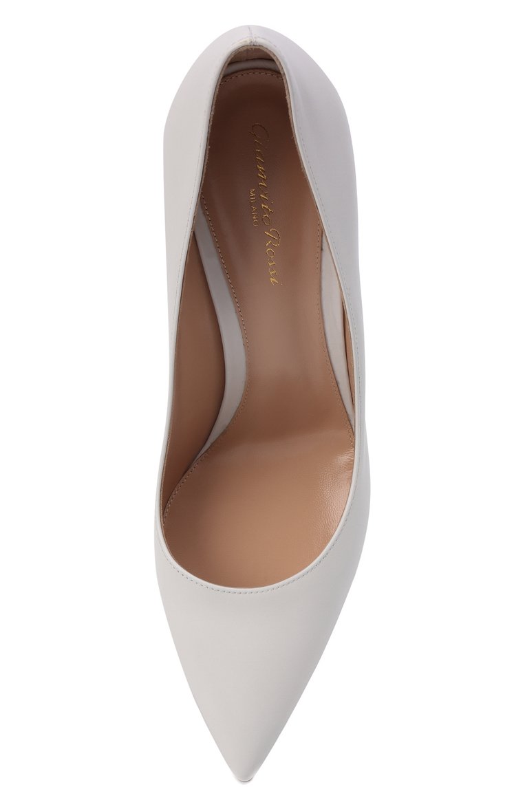 Женские кожаные туфли gianvito 85 GIANVITO ROSSI белого цвета, арт. G24580.85RIC.VITBIAN | Фото 6 (Материал внутренний: Натуральная кожа; Статус проверки: Проверено, Проверена категория; Подошва: Плоская; Каблук тип: Шпилька; Каблук высота: Высокий; Материал внешний: Натуральная кожа; толщина подошвы: 1; ширина носка стельки: 7,4, 8)