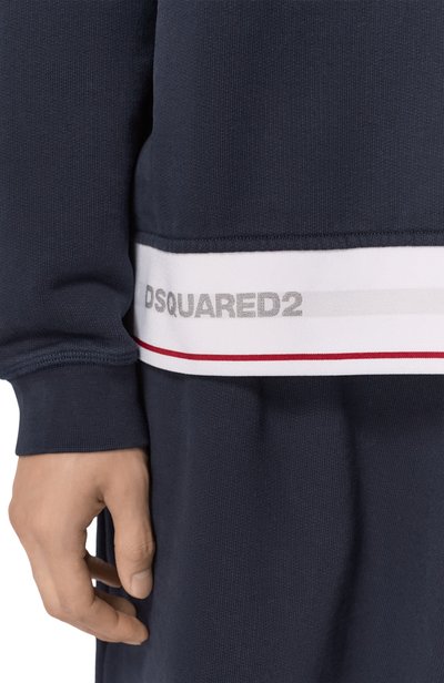 Хлопковый свитшот DSQUARED2 темно-синего цвета по цене 54450 руб., арт. S74GU0961/D25028, фото 5 Хлопковый свитшот DSQUARED2, арт. S74GU0961/D25028, фото 5