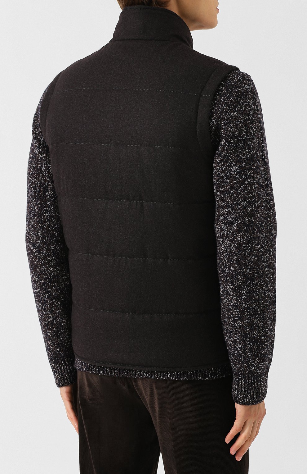 Утепленный кашемировый жилет на молнии с воротником-стойкой BRIONI, арт. SUM00L/07374, фото 4