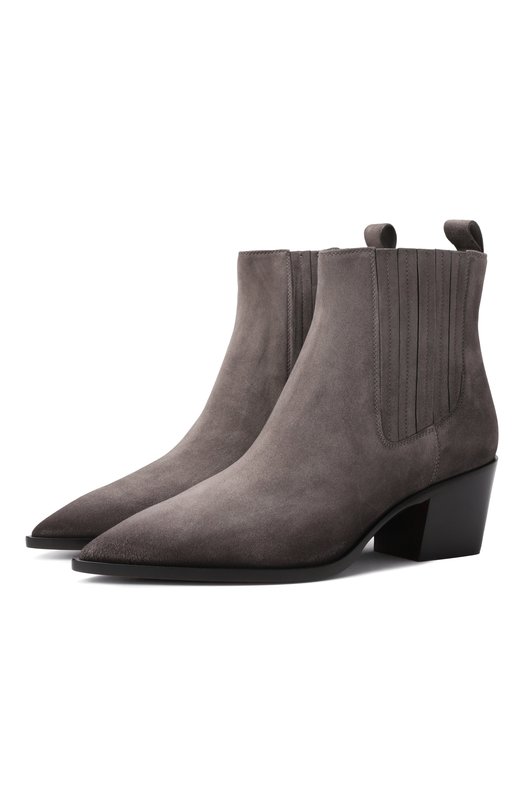 Замшевые ботильоны Santoni WT0G71799BJ2NAEA Серый WT0G71799BJ2NAEA