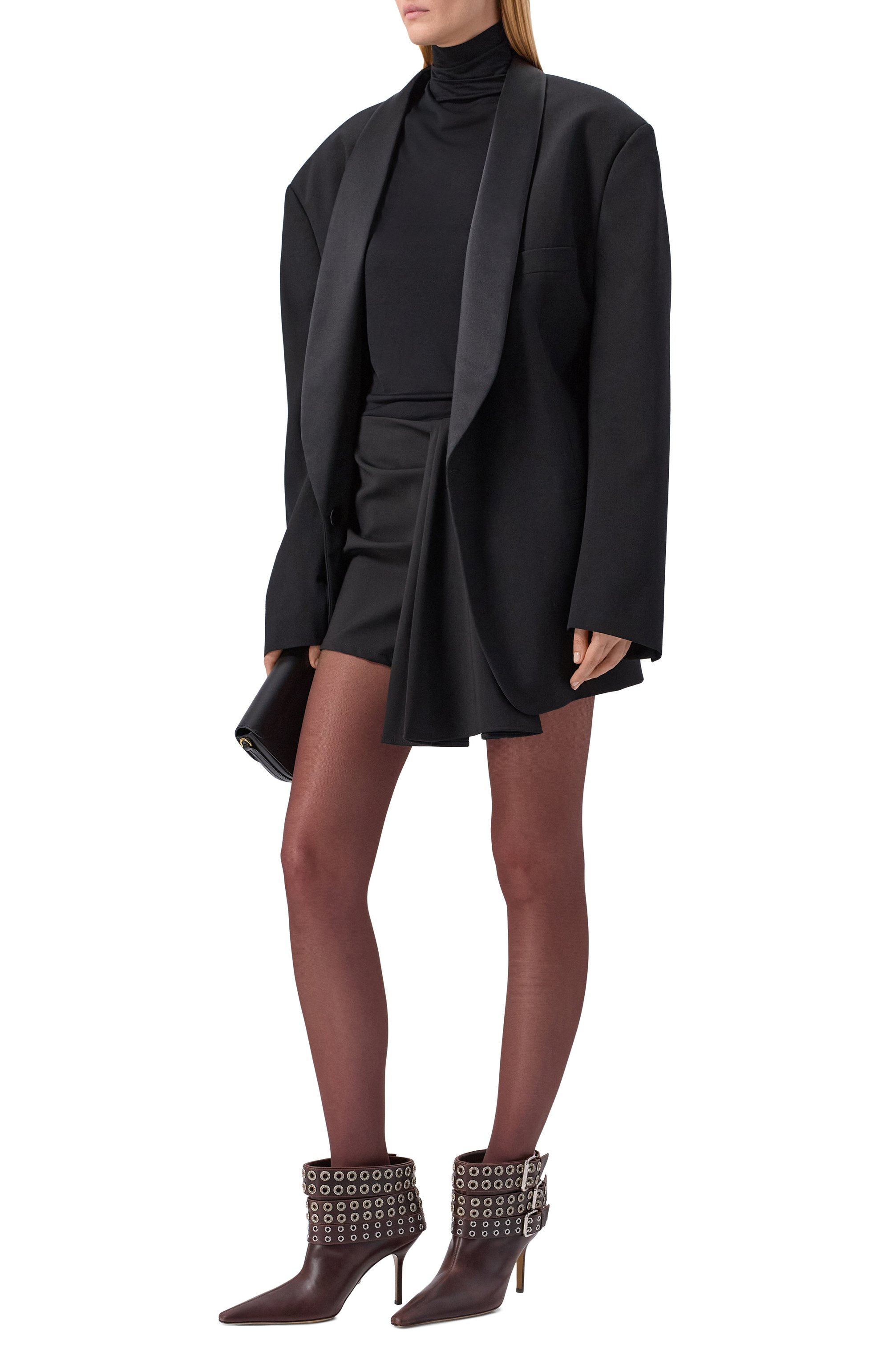 Кожаные ботильоны buckle belt MACH & MACH, арт. FW25-S0974-95-VCL-BRW, фото 3