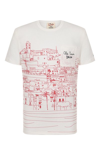 Мужская льняная футболка MC2 SAINT BARTH, арт. STBM ECSTASEA/02844H