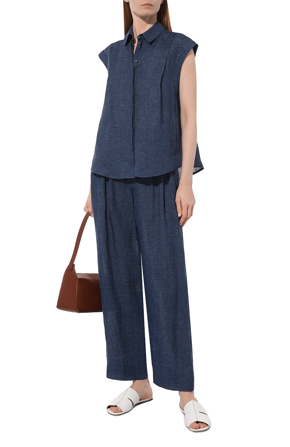 Брюки изо льна и вискозы EMPORIO ARMANI, арт. E3NP23/F2017, фото 2