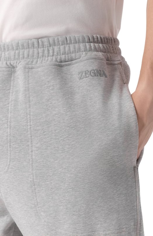 Хлопковые шорты Zegna N6N10/194 Серый  N6N10/194 Фото 5