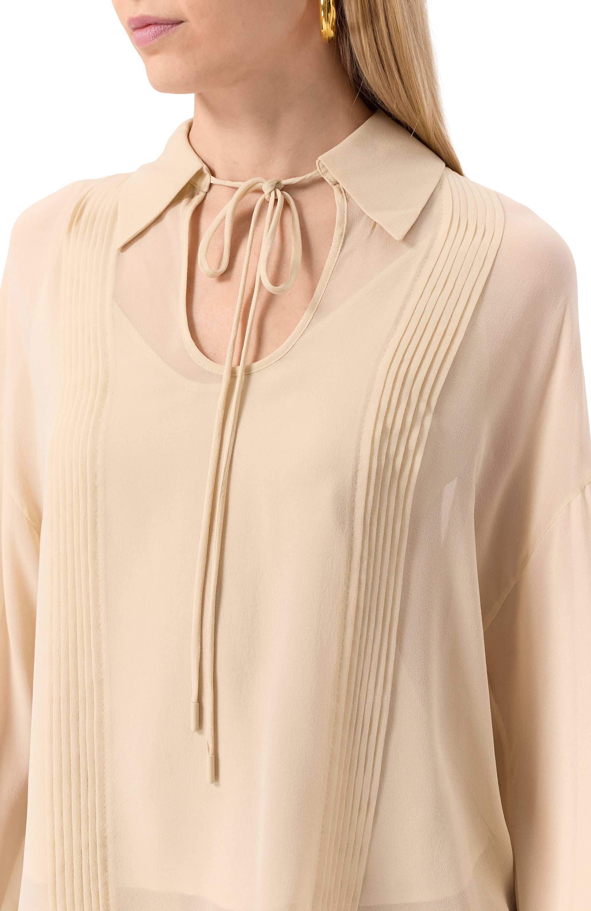 Шелковая блузка MAX MARA STUDIO, арт. VALDAI, фото 5