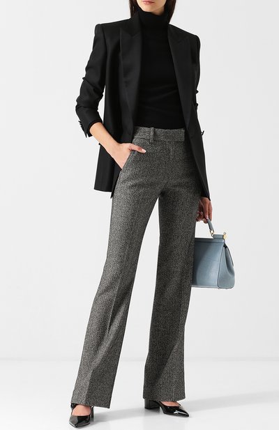 Расклешенные брюки из смеси шерсти и шелка со стрелками TOM FORD, арт. PAW158-FAX430, фото 2