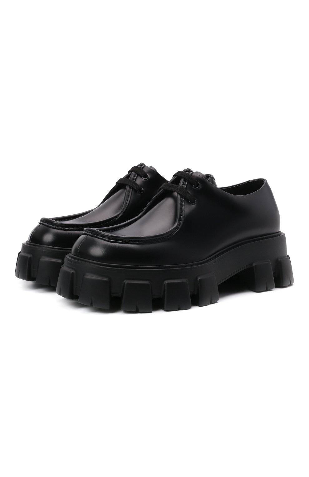 Кожаные дерби PRADA, арт. 2EE355-B4L-F0002, фото 1