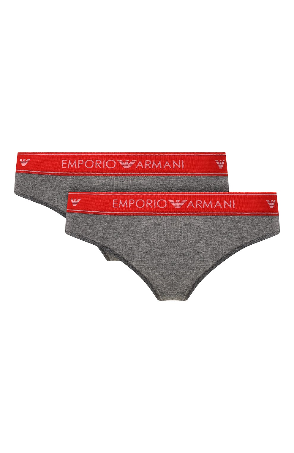 Комплект из двух пар трусов EMPORIO ARMANI серого цвета по цене 5565 руб., арт. 163334/9A317, фото 1 Комплект из двух пар трусов EMPORIO ARMANI, арт. 163334/9A317, фото 1