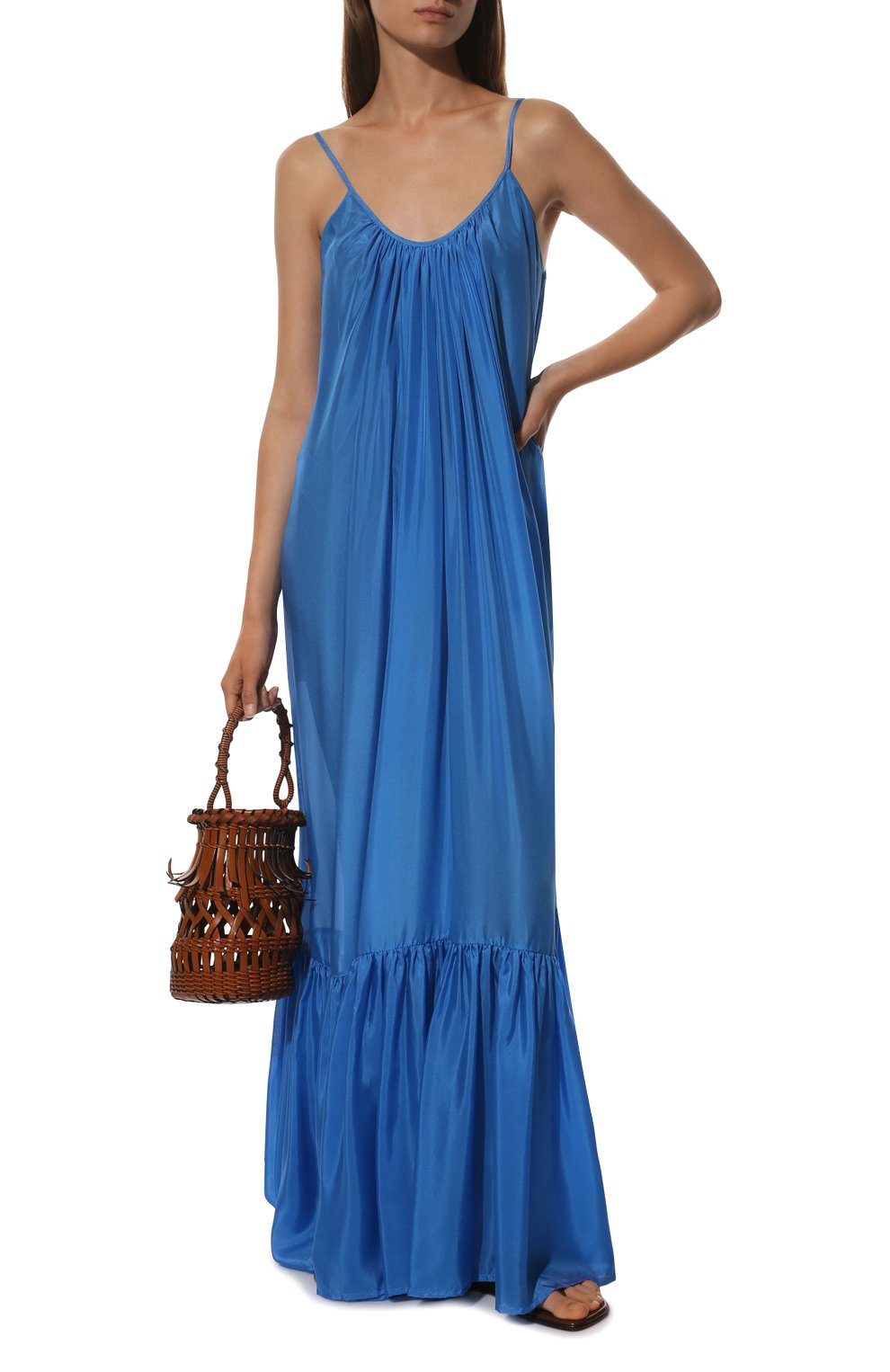 Шелковое платье KALITA синего цвета по цене 97250 руб., арт. BRIGITTE MAXI DRESS, фото 2 Шелковое платье KALITA, арт. BRIGITTE MAXI DRESS, фото 2