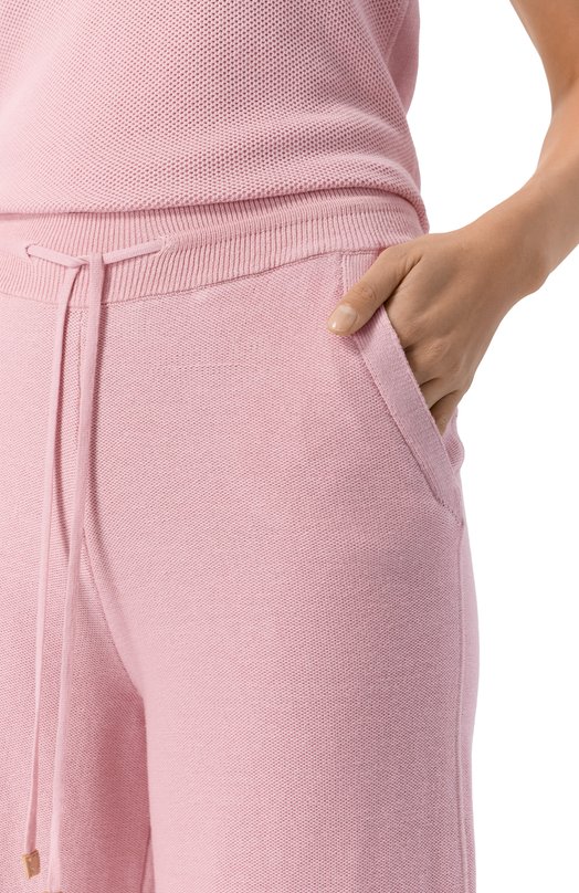 Брюки из шелка и хлопка MVST WS61-605MU Розовый  WS61-605MU Фото 5