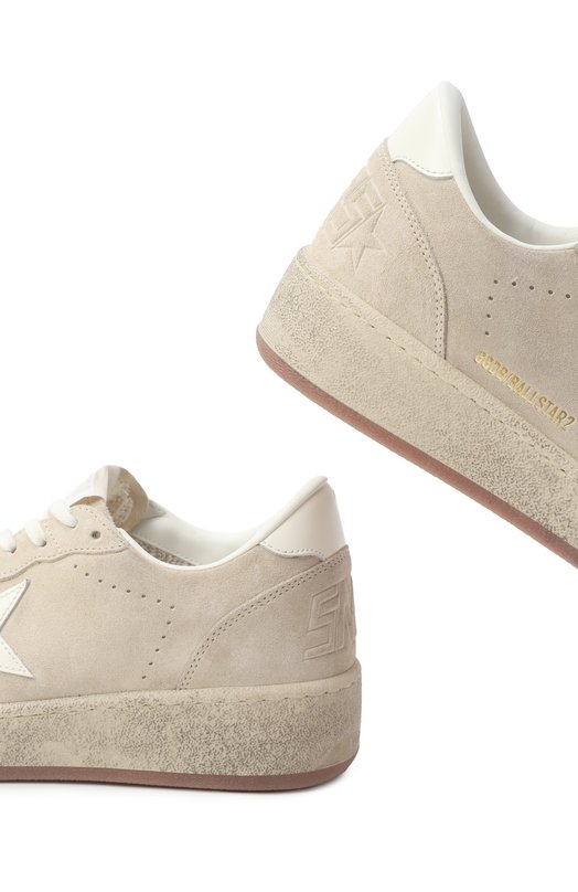 Замшевые кеды Ball Star Golden Goose Deluxe Brand GWF00804.F006967 Кремовый  GWF00804.F006967 Фото 7