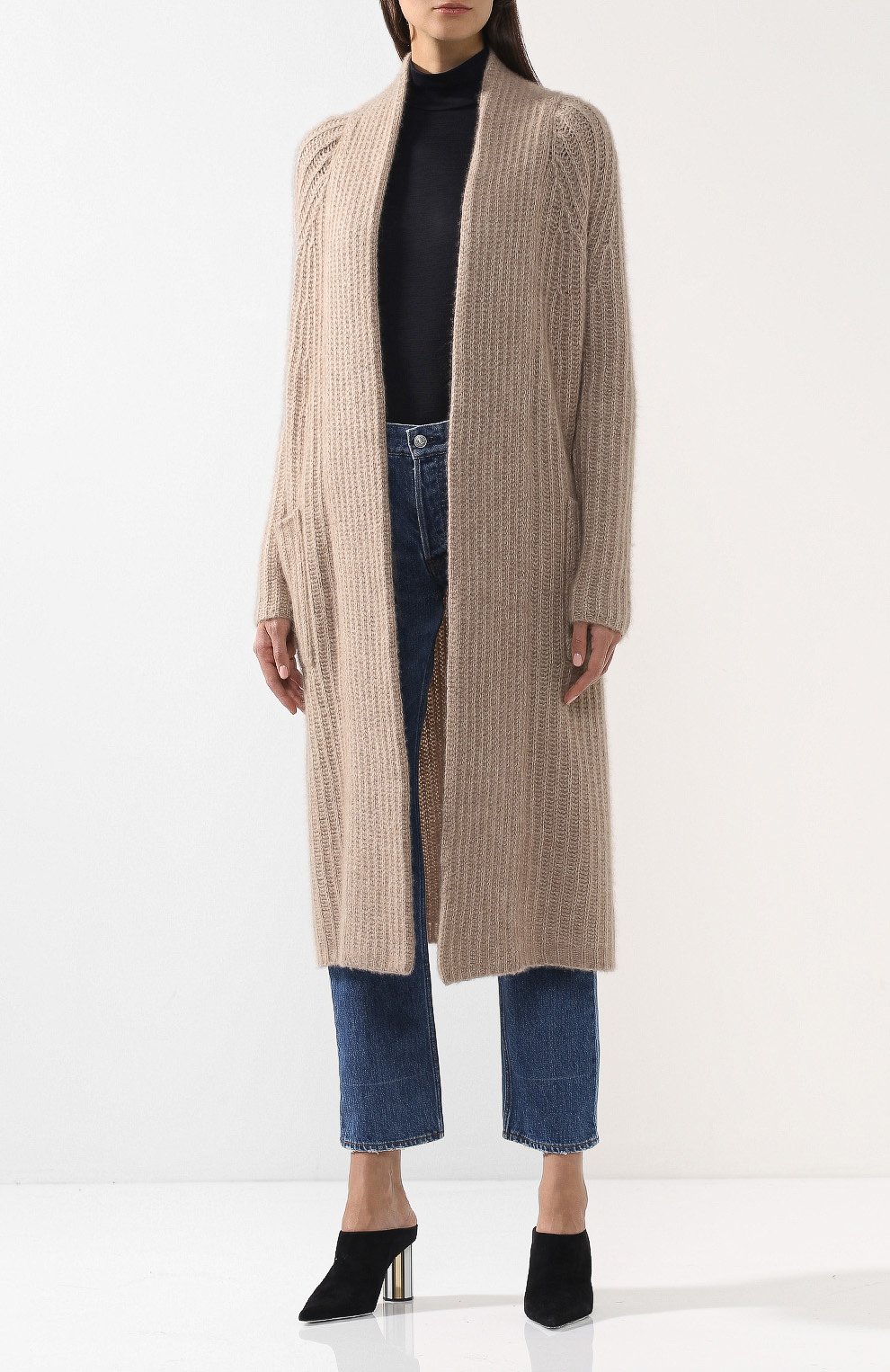 Вязаный кардиган из смеси кашемира и шелка GABRIELA HEARST бежевого цвета по цене 192500 руб., арт. F18GH923, фото 3 Вязаный кардиган из смеси кашемира и шелка GABRIELA HEARST, арт. F18GH923, фото 3