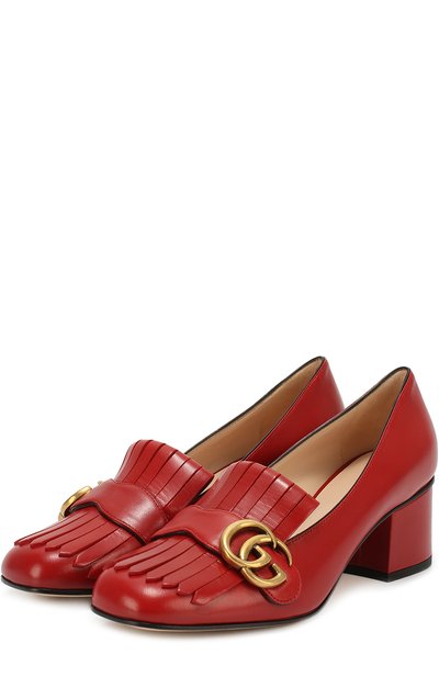 Кожаные туфли marmont с пряжкой GUCCI, арт. 408208/C9D00, фото 1