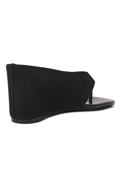 Замшевые мюли yaga 85 JUDE черного цвета по цене 63500 руб., арт. YAGA WEDGE SANDAL/SUEDE LEATHER, фото 5 Замшевые мюли yaga 85 JUDE, арт. YAGA WEDGE SANDAL/SUEDE LEATHER, фото 5