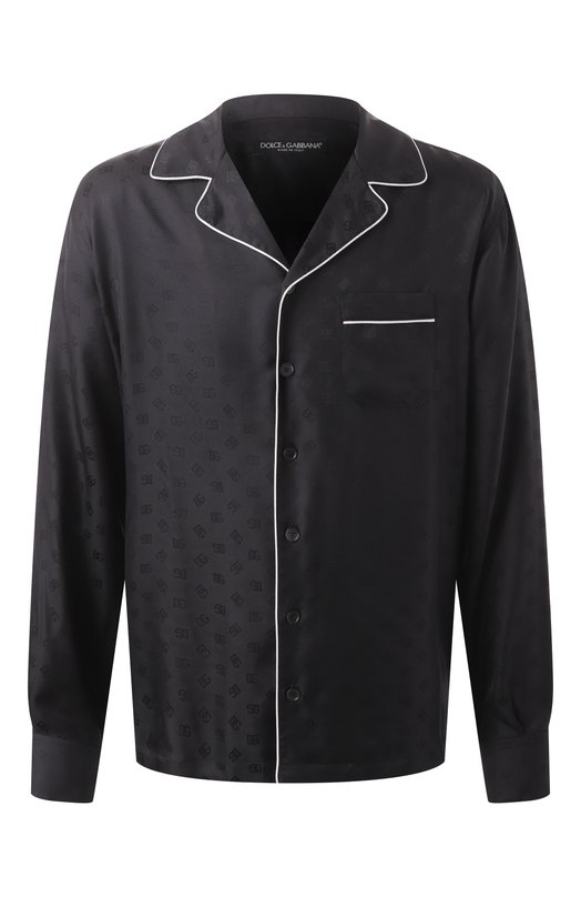 Шелковая сорочка Dolce & Gabbana G5IF1T/FJ1JY Чёрный G5IF1T/FJ1JY
