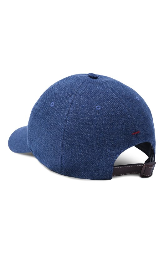 Бейсболка изо льна и шерсти Brunello Cucinelli MW4829850 Синий  MW4829850 Фото 3