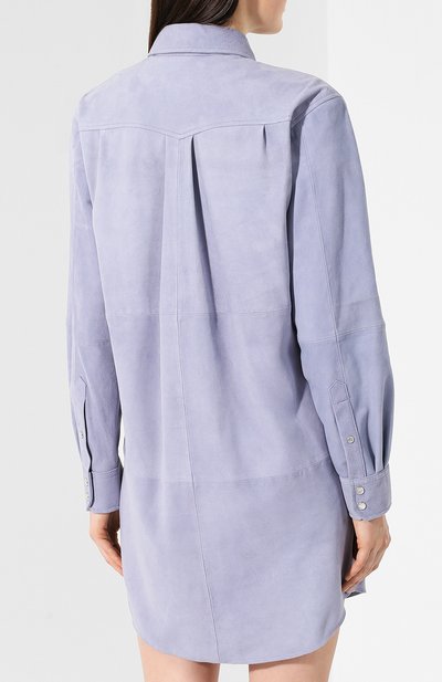 Кожаное платье-рубашка ISABEL MARANT ETOILE, арт. R01286-19P047E/SENNA, фото 4