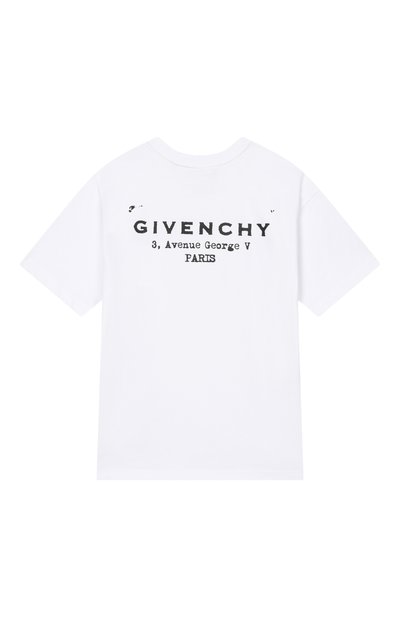 Хлопковая футболка GIVENCHY белого цвета по цене 23100 руб., арт. H31075, фото 2 Хлопковая футболка GIVENCHY, арт. H31075, фото 2