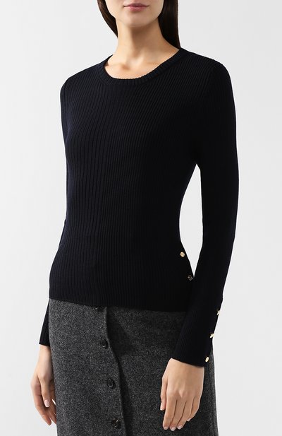 Шерстяной пуловер с круглым вырезом THOM BROWNE, арт. FKA171A-00014 415, фото 3