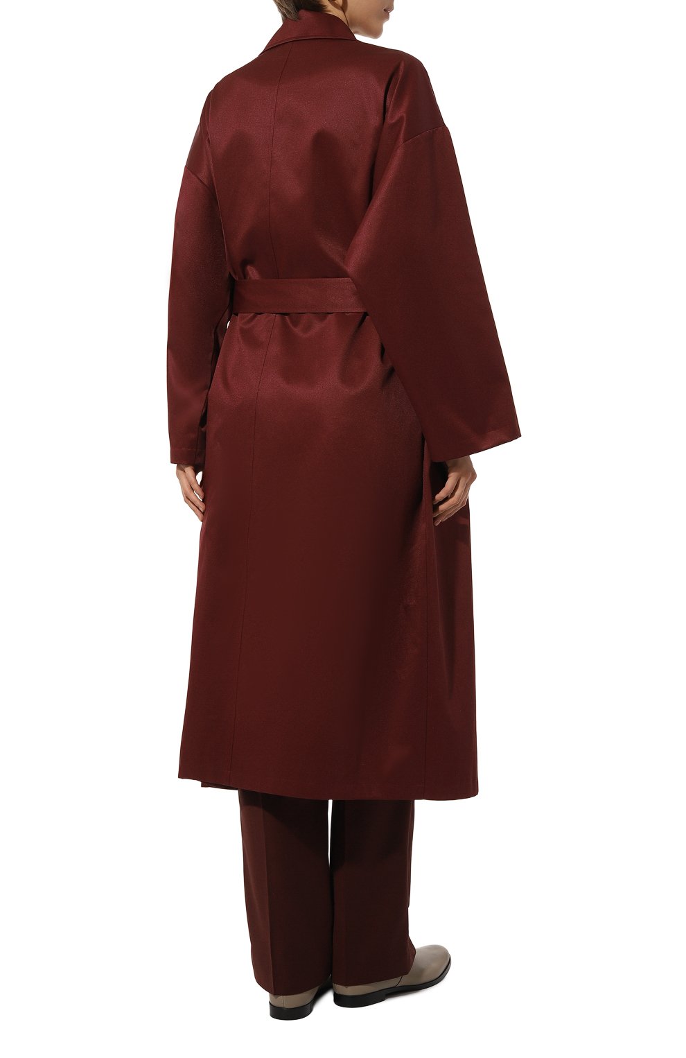 Плащ JM STUDIO бордового цвета по цене 50950 руб., арт. FW242520, фото 4 Плащ JM STUDIO, арт. FW242520, фото 4
