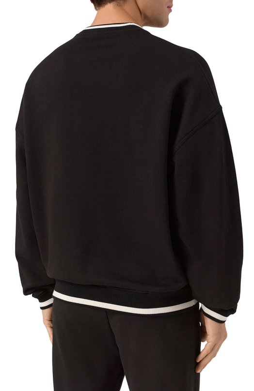 Хлопковый свитшот Dolce & Gabbana G9BIQZ/HU7DU Чёрный  G9BIQZ/HU7DU Фото 4