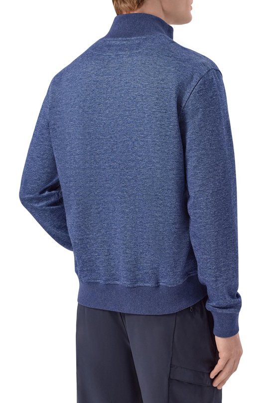 Толстовка изо льна и хлопка Andrea Campagna 20M466.ZQ00.CAMP._001 Синий  20M466.ZQ00.CAMP._001 Фото 4