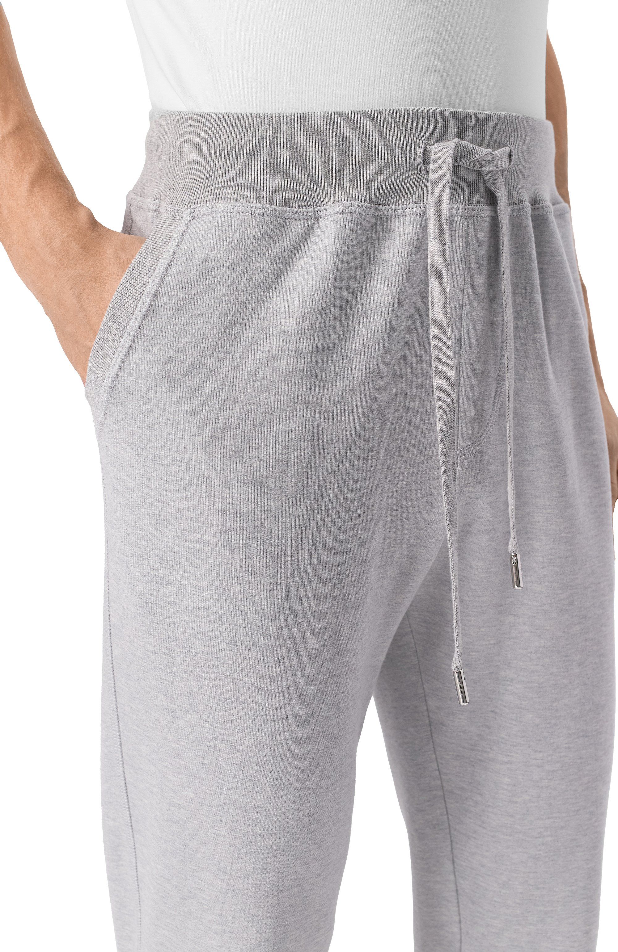 Хлопковые джоггеры FEDELI светло-серого цвета по цене 39050 руб., арт. 8UE00639, фото 5 Хлопковые джоггеры FEDELI, арт. 8UE00639, фото 5