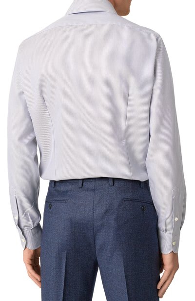 Хлопковая сорочка LUIGI BORRELLI синего цвета по цене 48200 руб., арт. PS30051/ACHILLE/ST/EV1/PC, фото 4 Хлопковая сорочка LUIGI BORRELLI, арт. PS30051/ACHILLE/ST/EV1/PC, фото 4