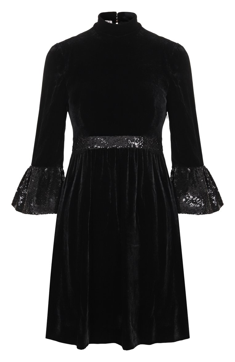 Бархатное платье с отделкой пайетками MIU MIU, арт. MF3348-E21-F0002, фото 1