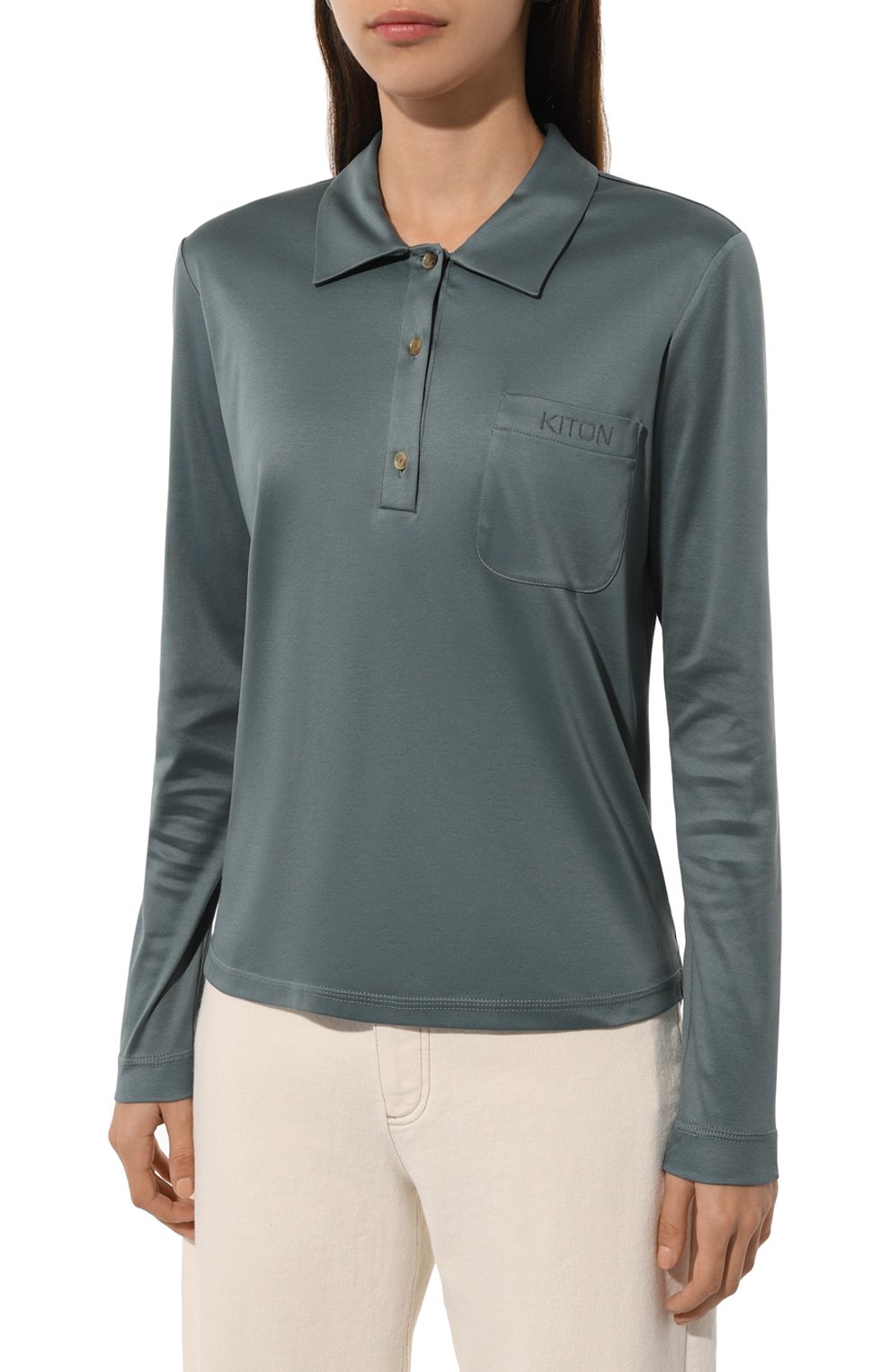 Хлопковое поло KITON, арт. D58440H0805116, фото 3