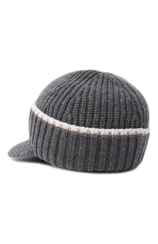Кашемировая бейсболка Brunello Cucinelli M12506379 Серый  M12506379 Фото 3