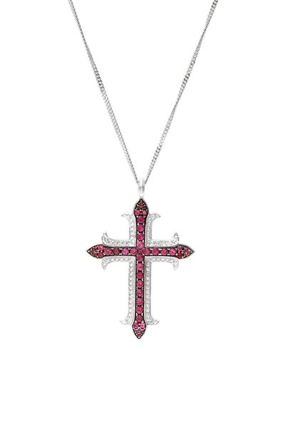 Подвеска на цепочке LEVASHOVAELAGINA розового цвета по цене 19000 руб., арт. butler/n, фото 3 Подвеска на цепочке LEVASHOVAELAGINA, арт. butler/n, фото 3