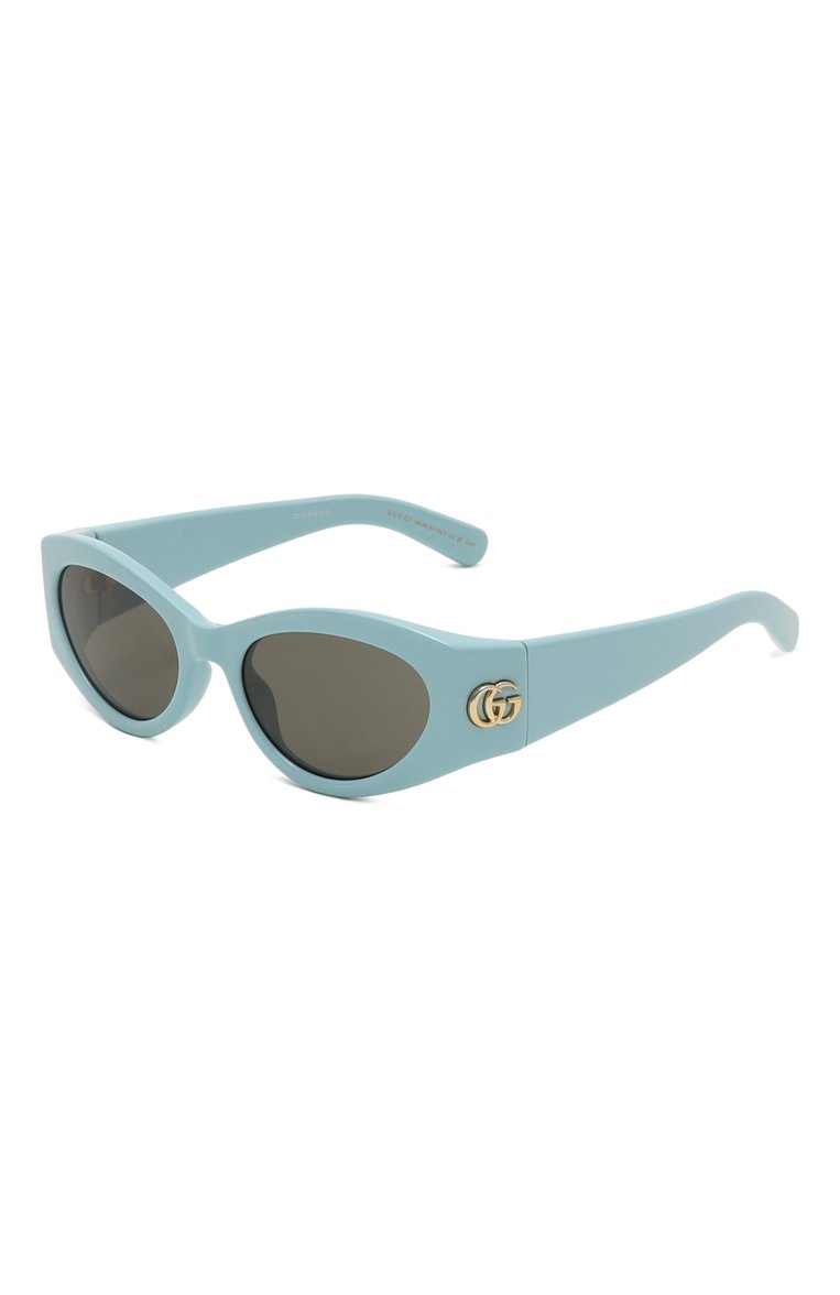 Женские солнцезащитные очки GUCCI голубого цвета, арт. GG1401S 004 | Фото 1 (Региональные ограничения белый список (Axapta Mercury): Не проставлено; Нос: Не проставлено; Тип очков: С/з; Материал: Пластик; Очки форма: Овальные; Оптика Гендер: оптика-женское)