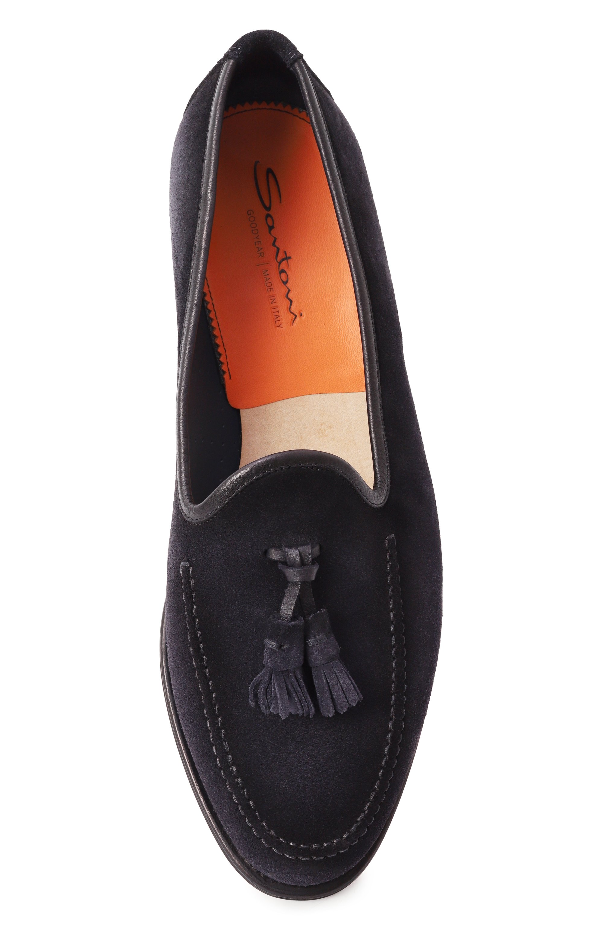 Замшевые лоферы andrea SANTONI темно-синего цвета по цене 113500 руб., арт. MCAG18970MC1H0VS, фото 6 Замшевые лоферы andrea SANTONI, арт. MCAG18970MC1H0VS, фото 6