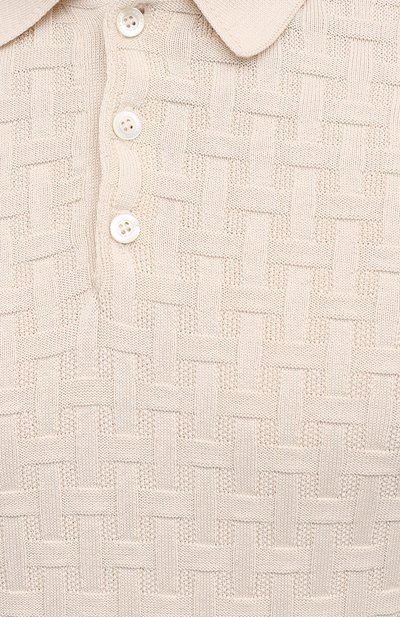 Поло из шелка и хлопка IL BORGO CASHMERE кремового цвета по цене 57350 руб., арт. 56-1991-01G0, фото 5 Поло из шелка и хлопка IL BORGO CASHMERE, арт. 56-1991-01G0, фото 5