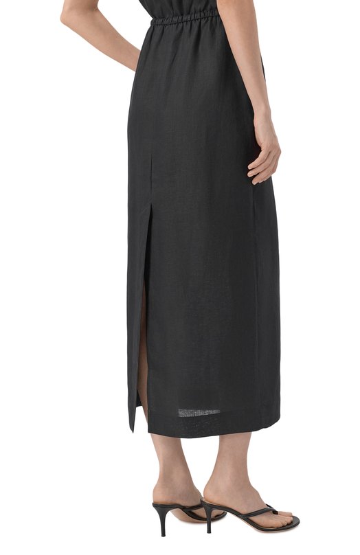 Льняная юбка 12 STOREEZ 137452 Чёрный  137452 Фото 4