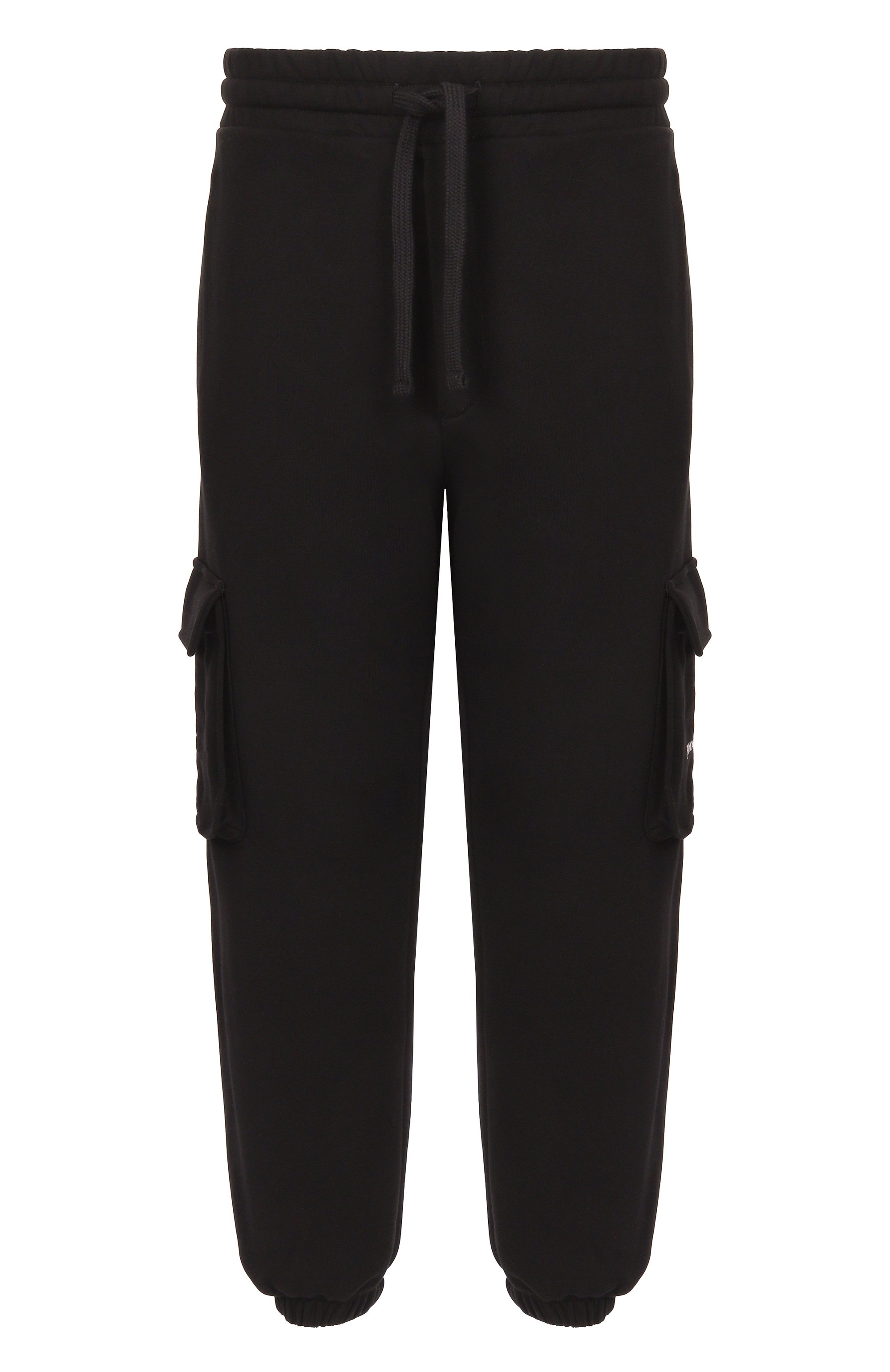 Хлопковые джоггеры HINNOMINATE черного цвета по цене 19000 руб., арт. HMABM01311, фото 1 Хлопковые джоггеры HINNOMINATE, арт. HMABM01311, фото 1