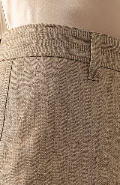 Брюки из смеси хлопка и льна BRUNELLO CUCINELLI, арт. MF578P6947, фото 5