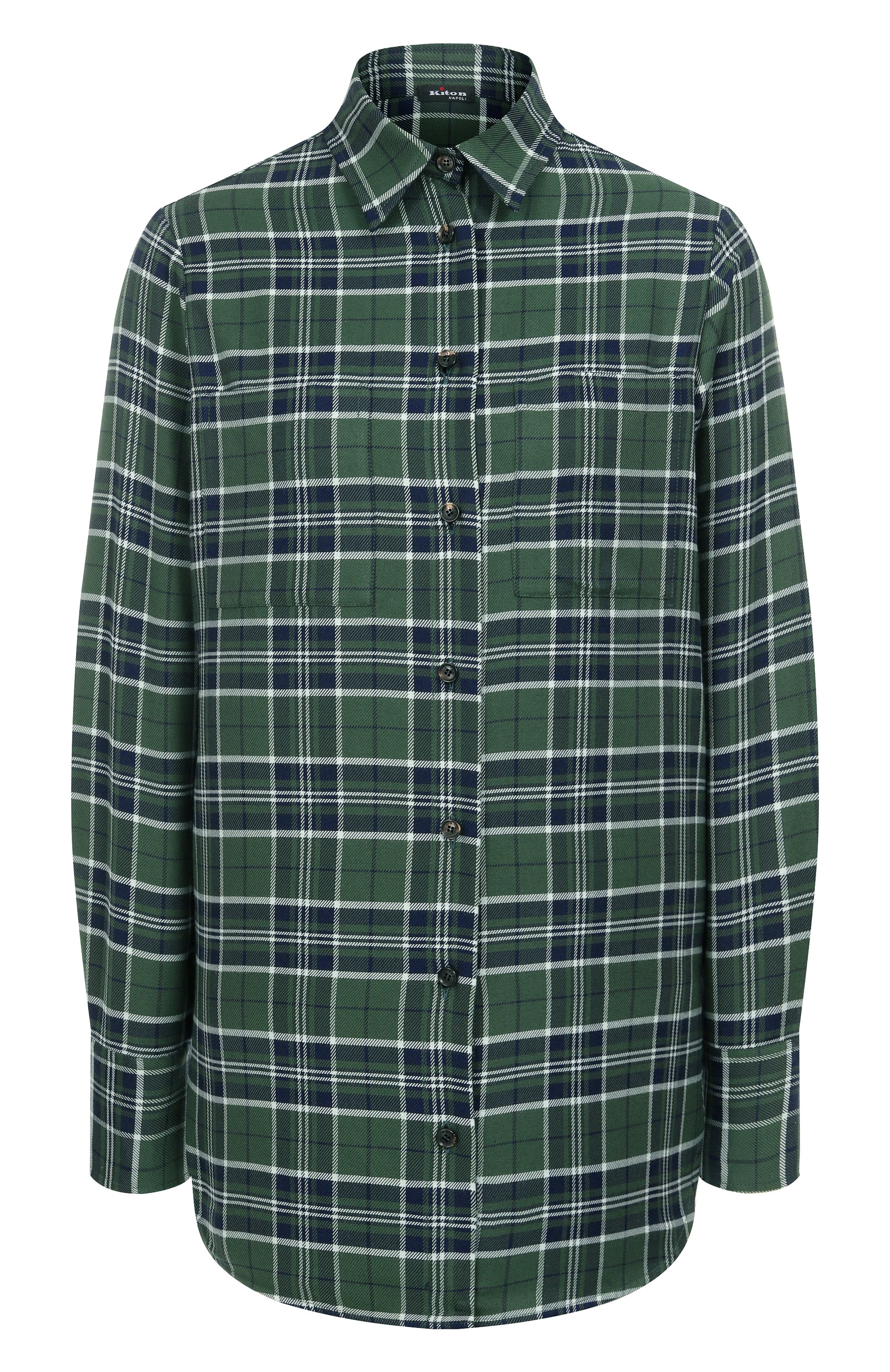 Рубашка из хлопка и кашемира KITON, арт. D52445H0942007, фото 1