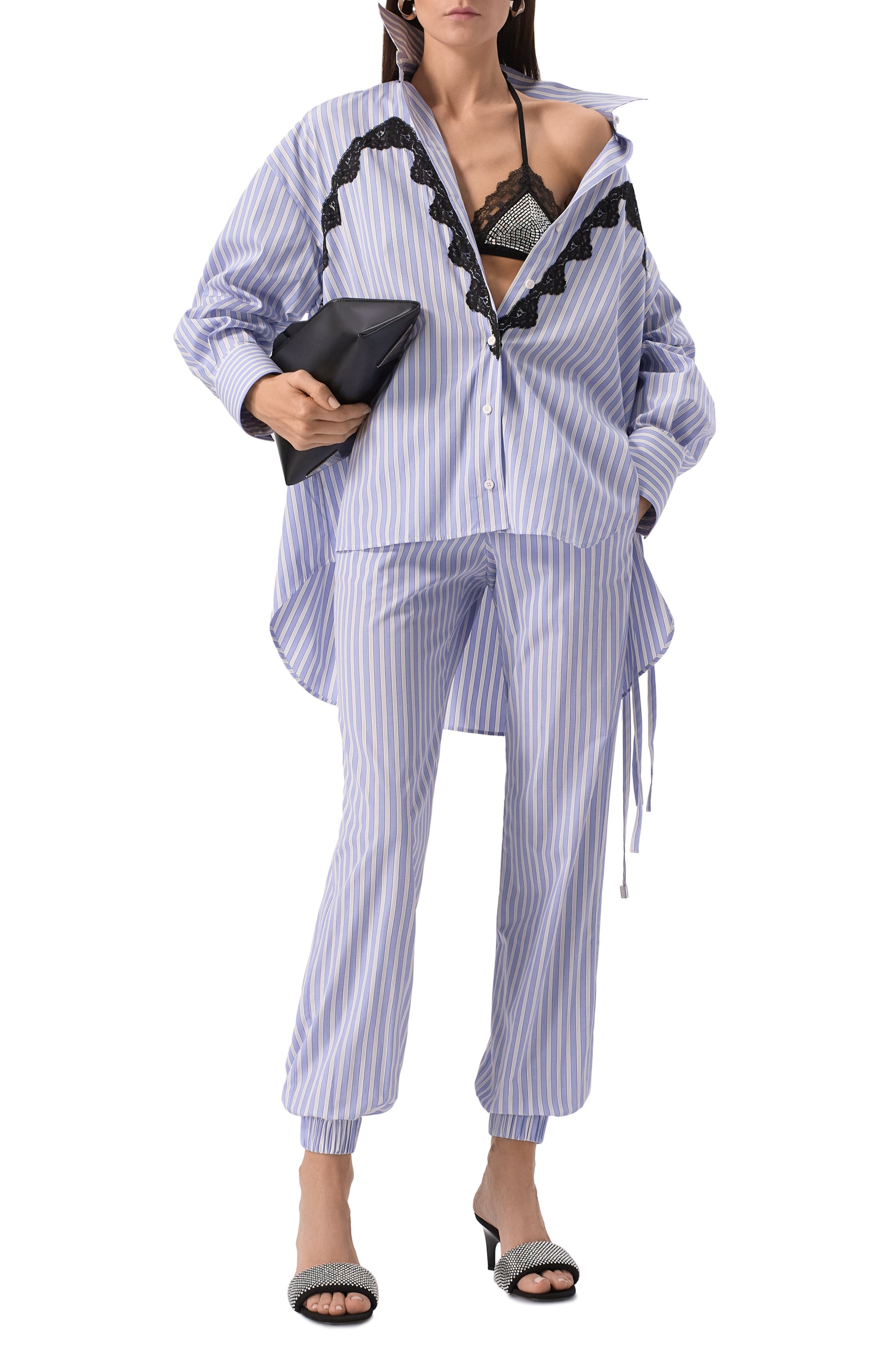 Хлопковые джоггеры THE ATTICO, арт. 250WCP00257/CCC051AA, фото 2