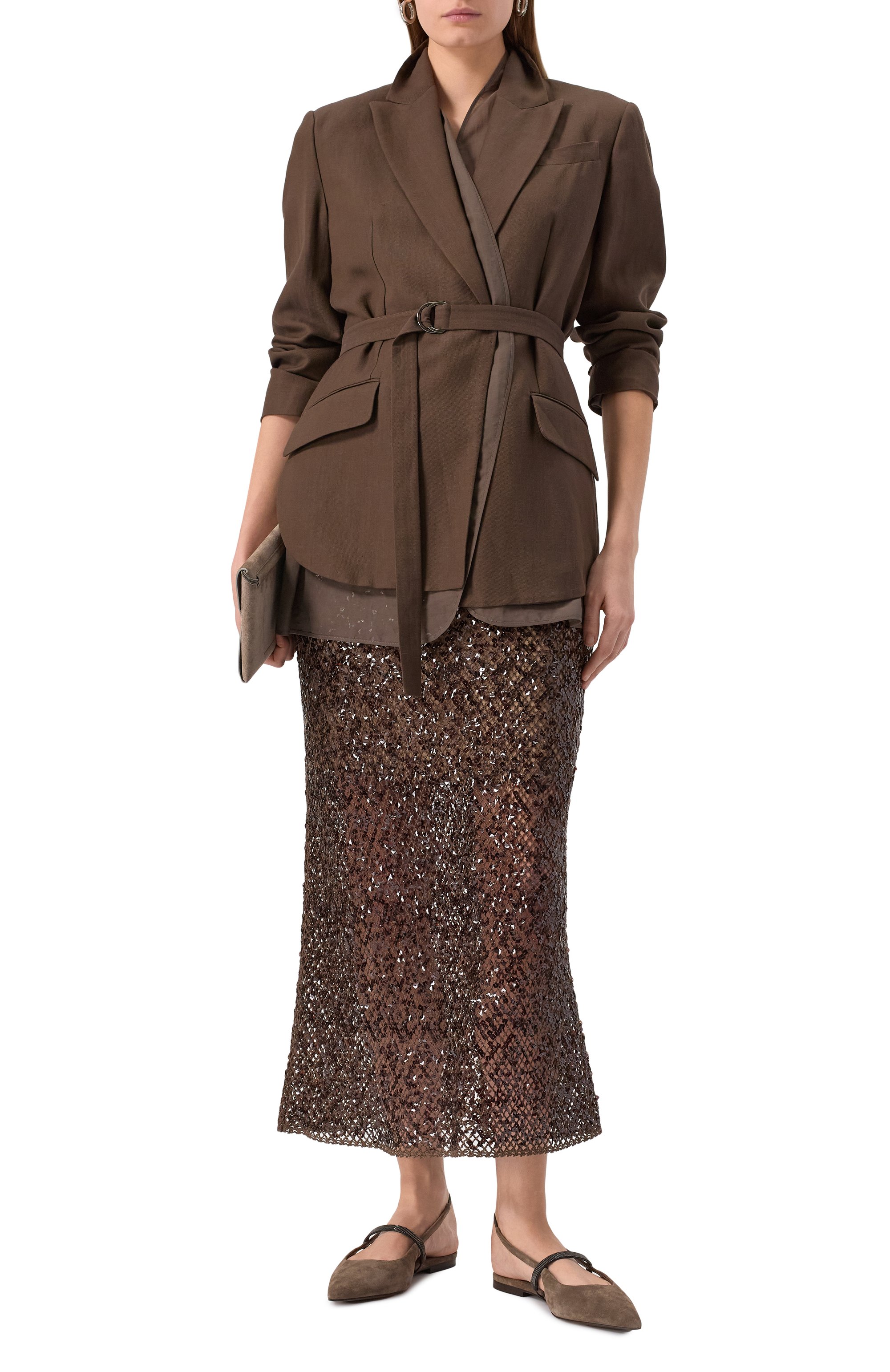 Жакет из вискозы и льна BRUNELLO CUCINELLI, арт. MH1267340, фото 2