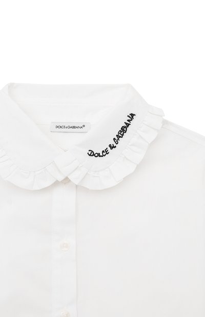 Хлопковая блузка DOLCE & GABBANA, арт. L55S83/G7JJ2/2-6, фото 3