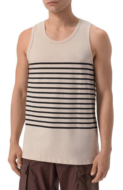 Майка из хлопка и льна EMPORIO ARMANI, арт. EM006928/AF28307, фото 3