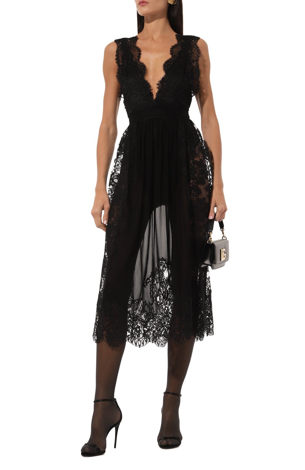 Платье из хлопка и вискозы DOLCE & GABBANA, арт. F6JRST/GDCR0, фото 2